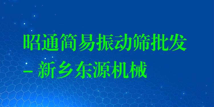 昭通簡(jiǎn)易振動(dòng)篩批發(fā) - 新鄉(xiāng)東源機(jī)械