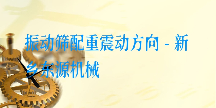 振動(dòng)篩配重震動(dòng)方向 - 新鄉(xiāng)東源機(jī)械