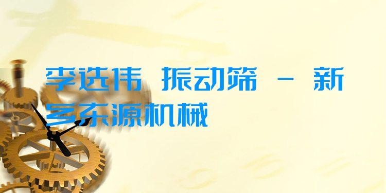 李選偉 振動篩 - 新鄉(xiāng)東源機(jī)械